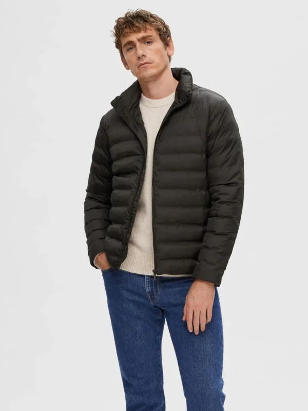 SELECTED VADDERAD QUILTAD JACKA Black Shop