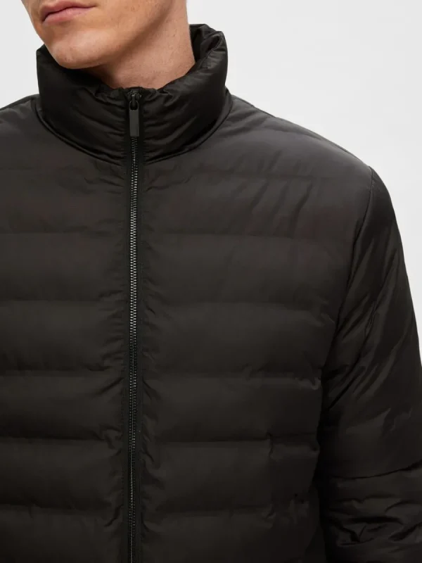 SELECTED VADDERAD QUILTAD JACKA Black Shop