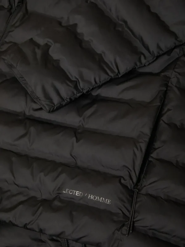 SELECTED VADDERAD QUILTAD JACKA Black Shop