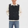 SELECTED VADDERAD QUILTAD VÄST Blue Best