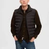 SELECTED VADDERAD QUILTAD VÄST Black Cheap