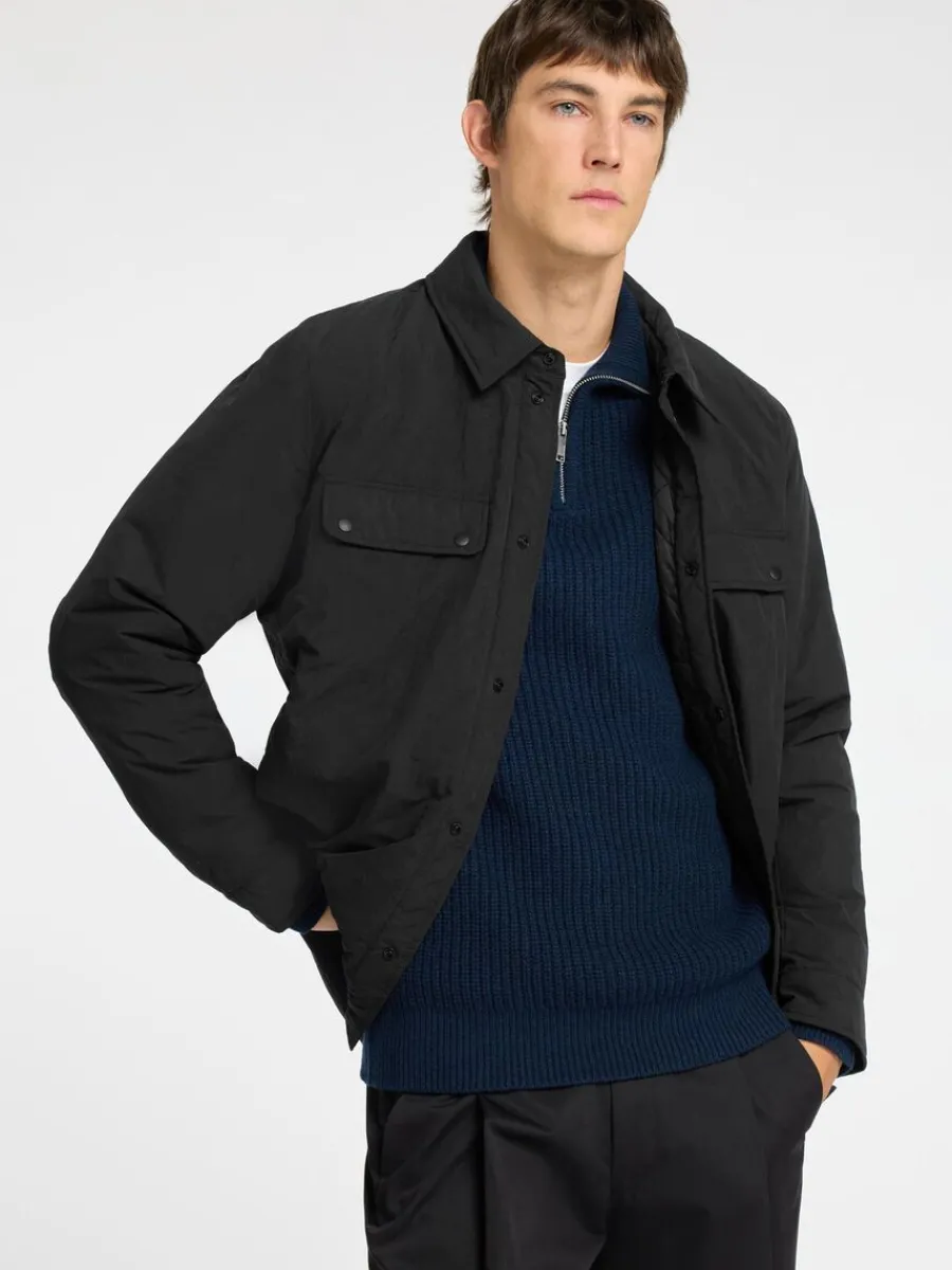 vadderad_shacket_3.webp SELECTED VADDERAD SHACKET Black Outlet