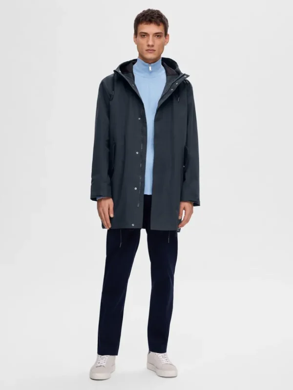 SELECTED VATTENAVVISANDE PARKAS Blue Clearance