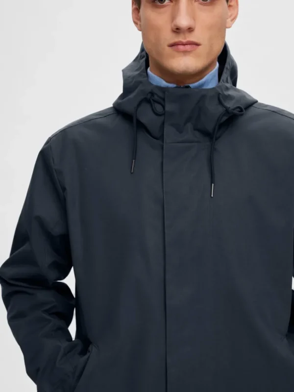 SELECTED VATTENAVVISANDE PARKAS Blue Clearance
