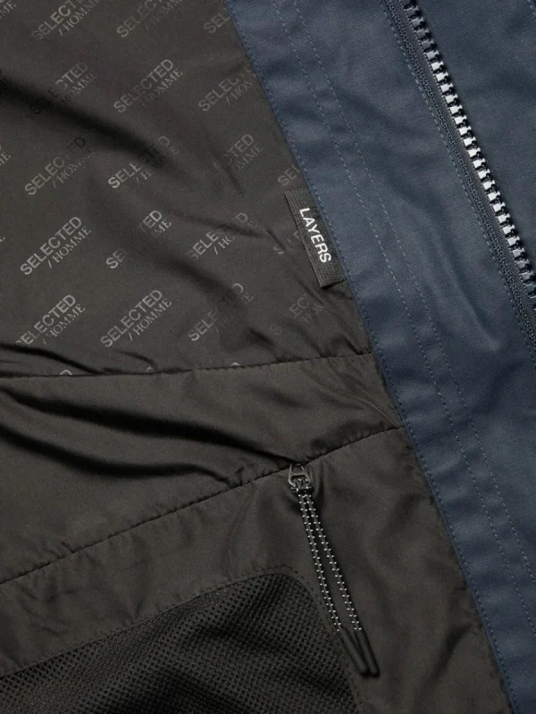 SELECTED VATTENAVVISANDE PARKAS Blue Clearance