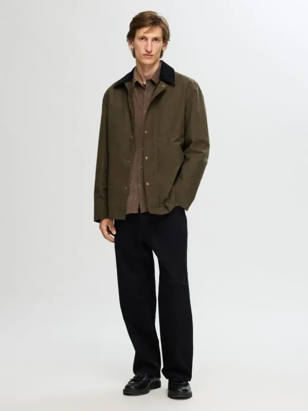 SELECTED VAXAD BOMULL JACKA Green Outlet