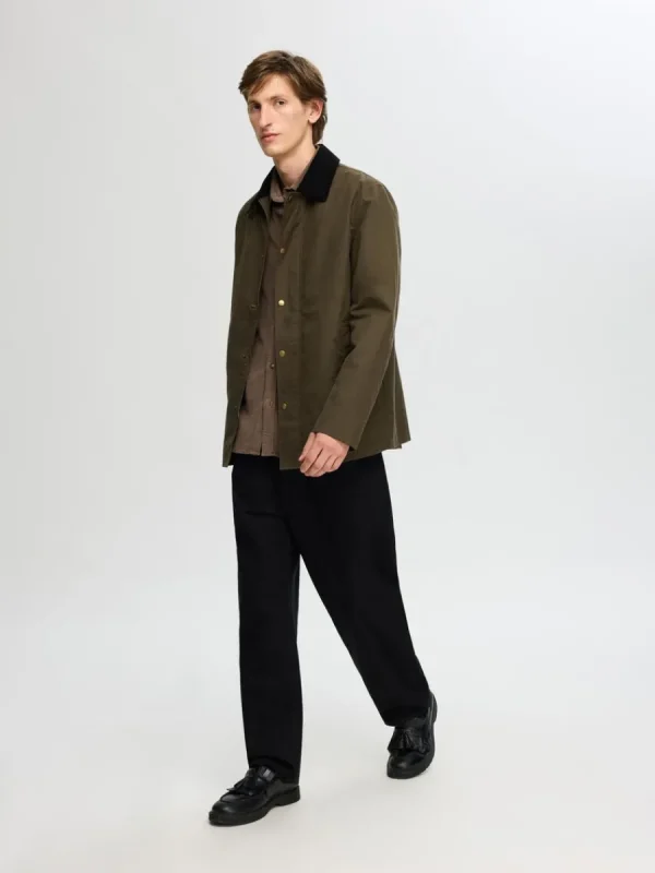 SELECTED VAXAD BOMULL JACKA Green Outlet