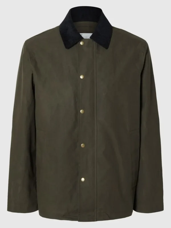 SELECTED VAXAD BOMULL JACKA Green Outlet