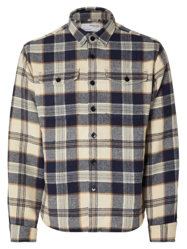 SELECTED VECK ÖVERSKJORTA Blue Cheap
