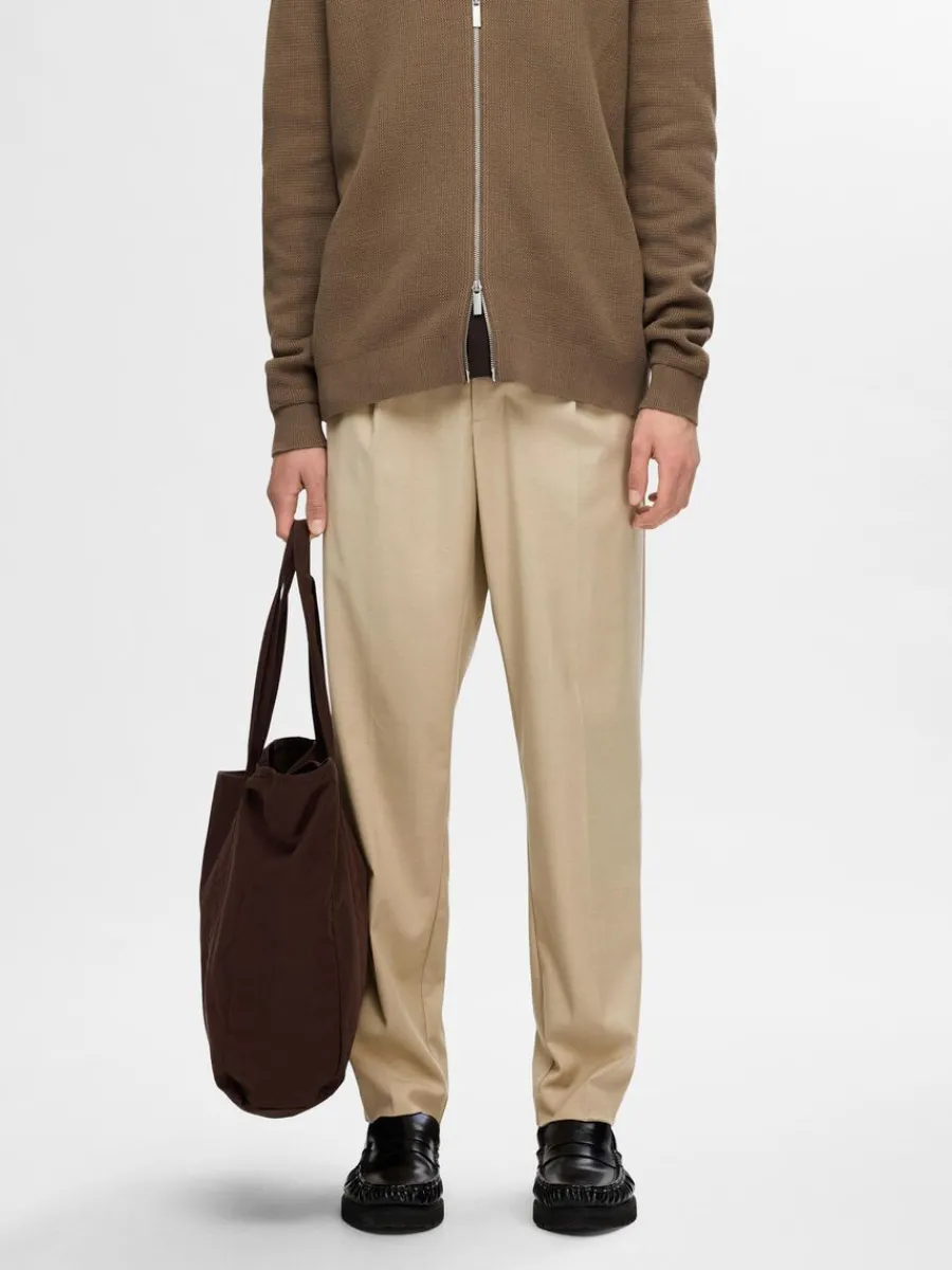 veckad_byxor_0-3.webp SELECTED VECKAD BYXOR Beige Cheap