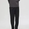 SELECTED VECKAD BYXOR Black Hot