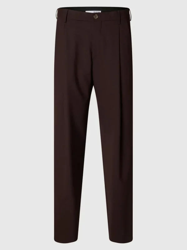SELECTED VECKAD BYXOR MED LÖS PASSFORM Brown Cheap