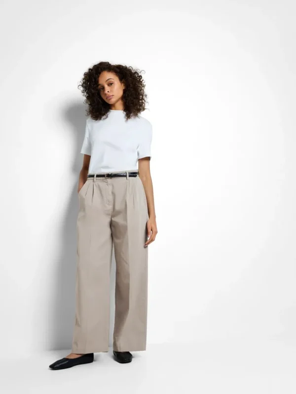 SELECTED VECKAD BYXOR MED VIDA BEN Beige Cheap