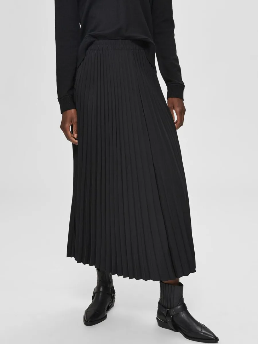 veckad_midikjol_2.webp SELECTED VECKAD MIDIKJOL Black Cheap
