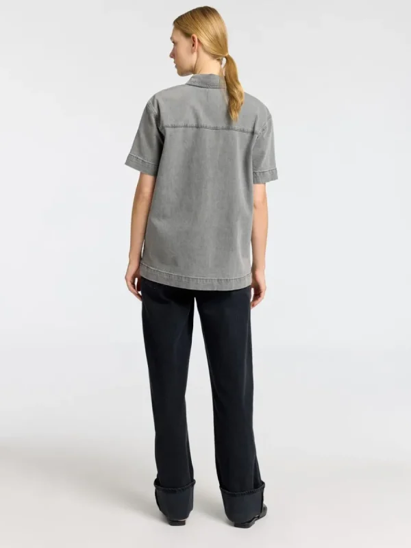 SELECTED ÖVERDIMENSIONERAD JEANSSKJORTA Grey Shop