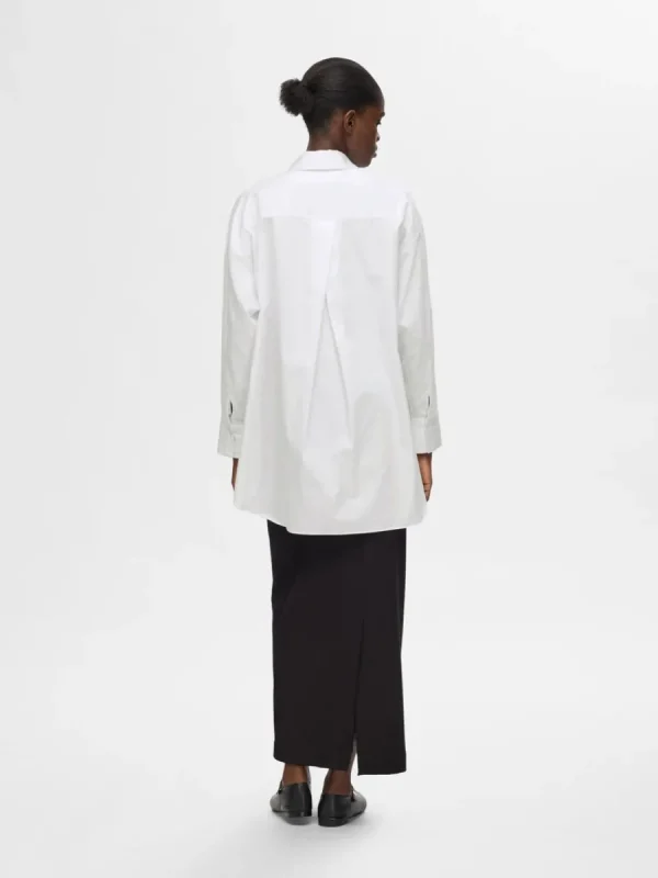 SELECTED ÖVERDIMENSIONERAD LÅNGÄRMAD SKJORTA White New