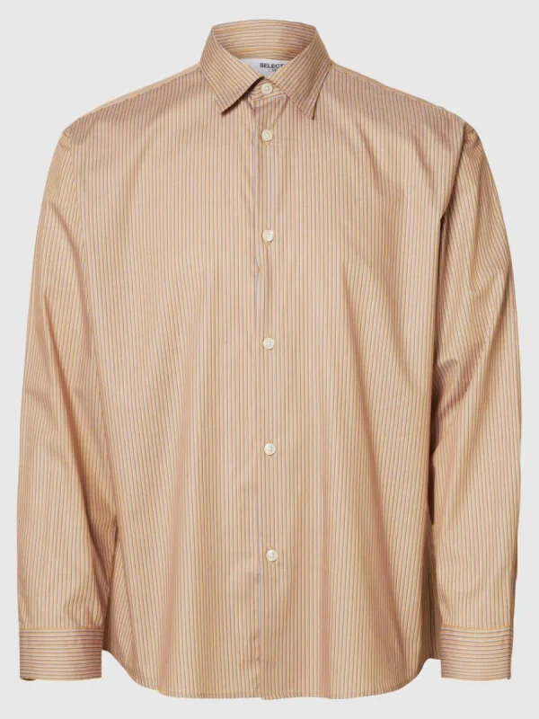 SELECTED ÖVERDIMENSIONERAD SKJORTA Brown Discount