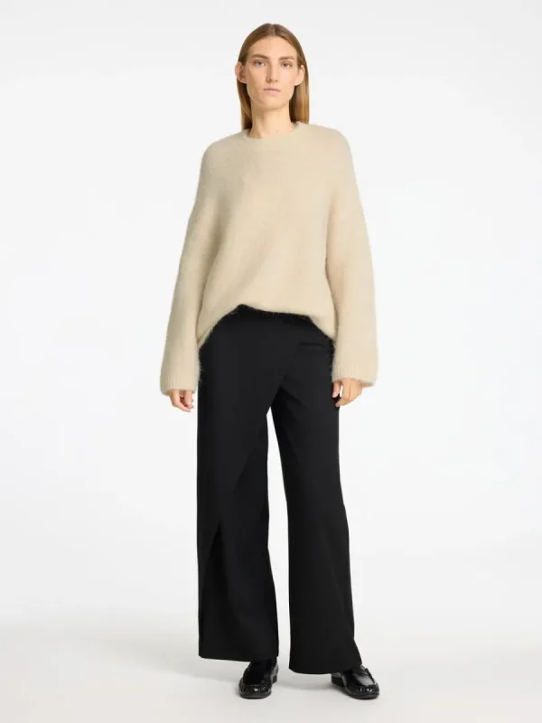 SELECTED ÖVERDIMENSIONERAD STICKAD TRÖJA Beige Flash Sale