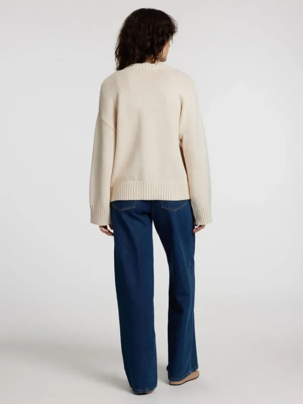 SELECTED ÖVERDIMENSIONERAD STICKAD KOFTA Beige Cheap