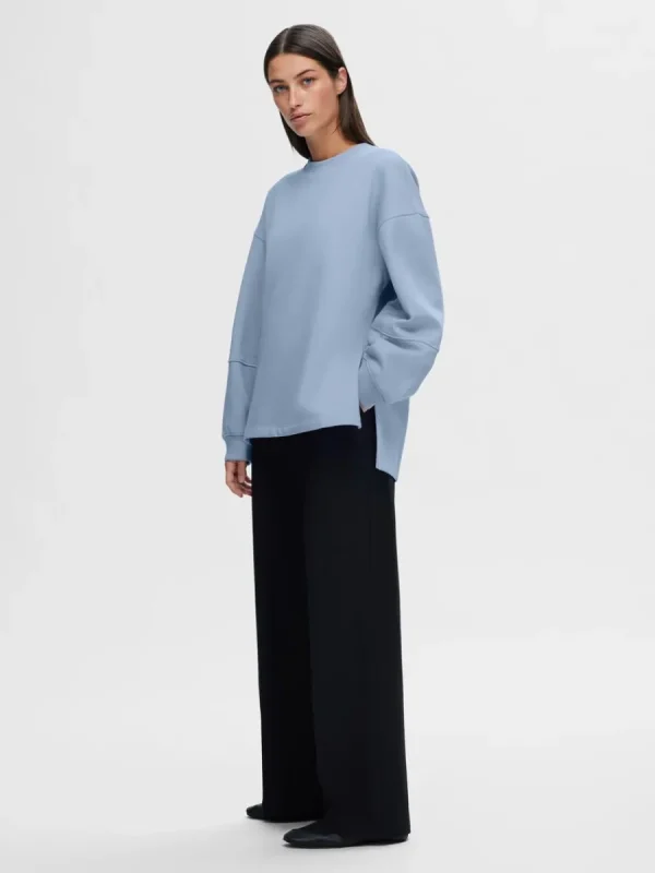 SELECTED ÖVERDIMENSIONERAD SWEATSHIRT Blue Best Sale