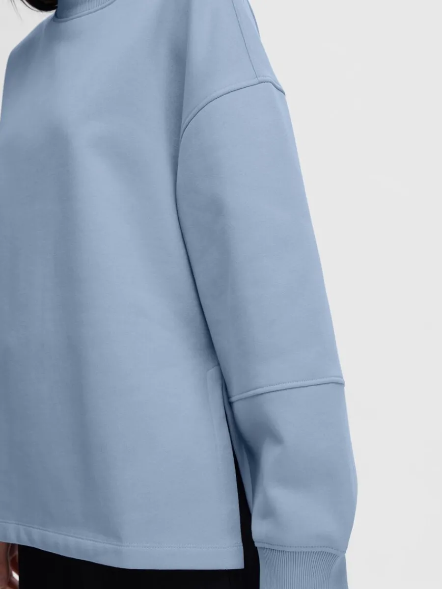 verdimensionerad_sweatshi_3.webp SELECTED ÖVERDIMENSIONERAD SWEATSHIRT Blue Best Sale