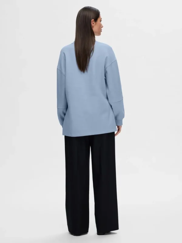 SELECTED ÖVERDIMENSIONERAD SWEATSHIRT Blue Best Sale