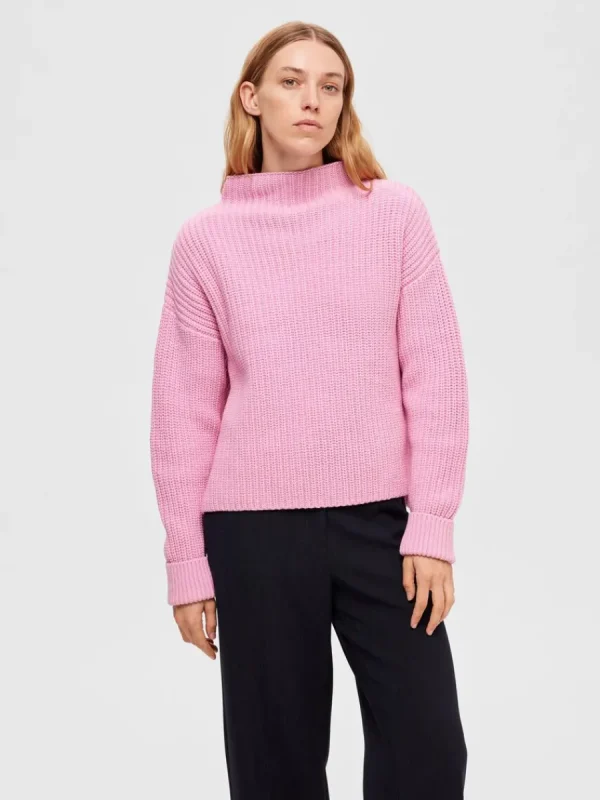 SELECTED ÖVERDIMENSIONERAD TRÖJA Pink Discount