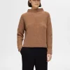 SELECTED ÖVERDIMENSIONERAD TRÖJA Brown Hot
