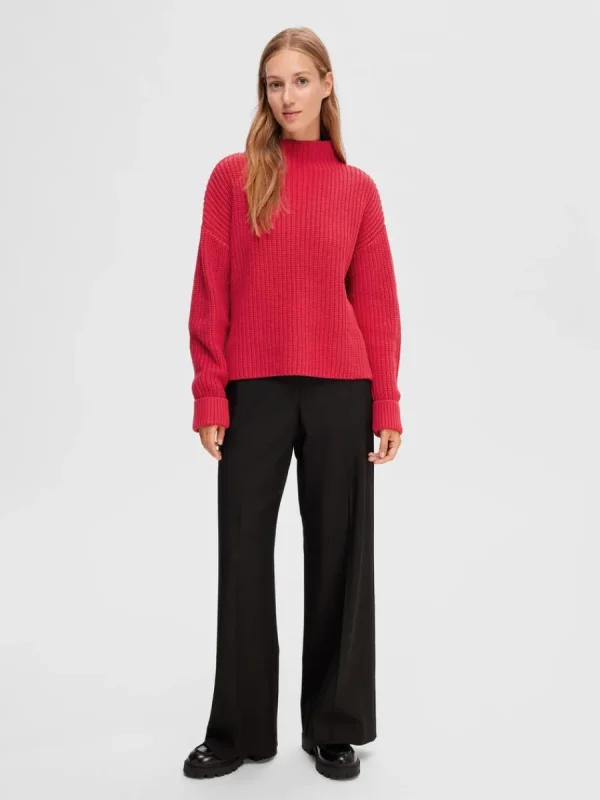 SELECTED ÖVERDIMENSIONERAD TRÖJA Red Discount