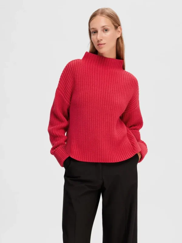 SELECTED ÖVERDIMENSIONERAD TRÖJA Red Discount