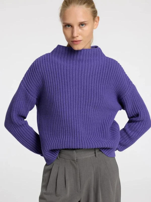 SELECTED ÖVERDIMENSIONERAD TRÖJA Purple Discount