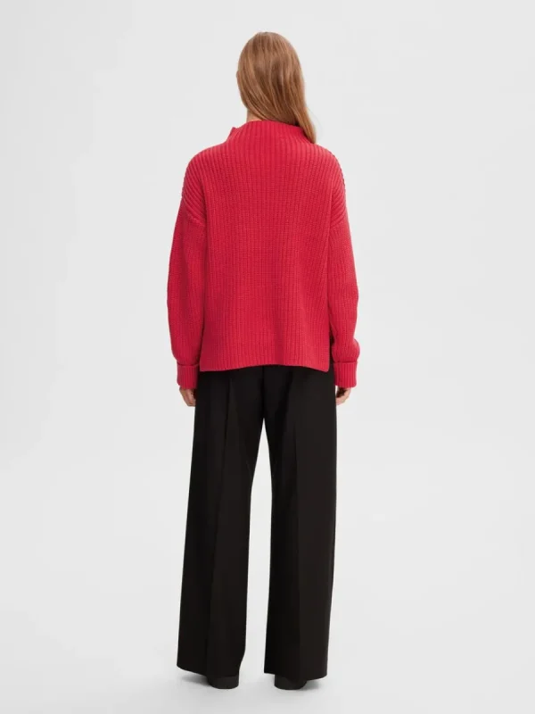 SELECTED ÖVERDIMENSIONERAD TRÖJA Red Discount