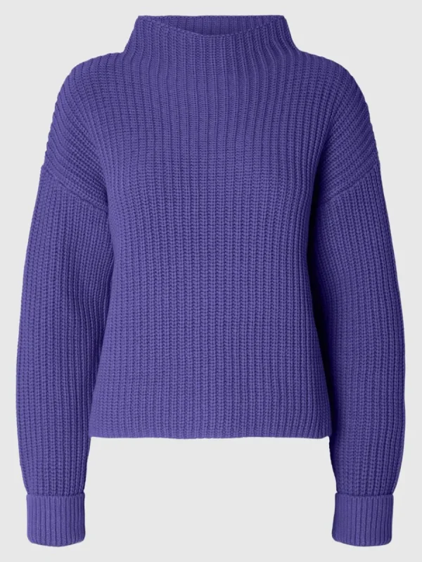 SELECTED ÖVERDIMENSIONERAD TRÖJA Purple Discount