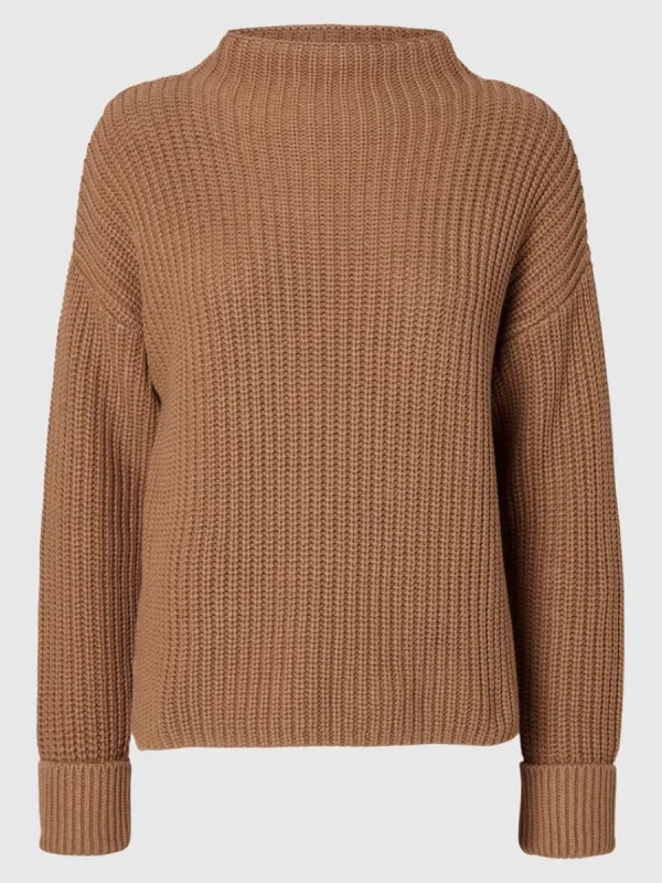 SELECTED ÖVERDIMENSIONERAD TRÖJA Brown Hot