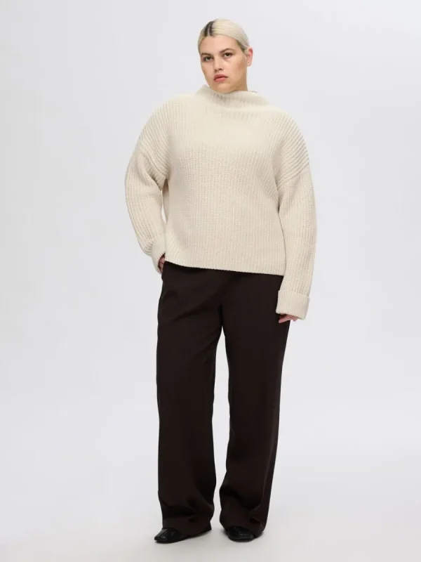 SELECTED ÖVERDIMENSIONERAD TRÖJA Beige Flash Sale