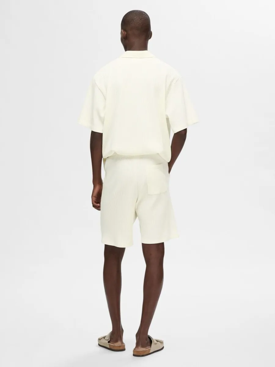 vfflad_shorts_1-1.webp SELECTED VÅFFLAD SHORTS White Cheap