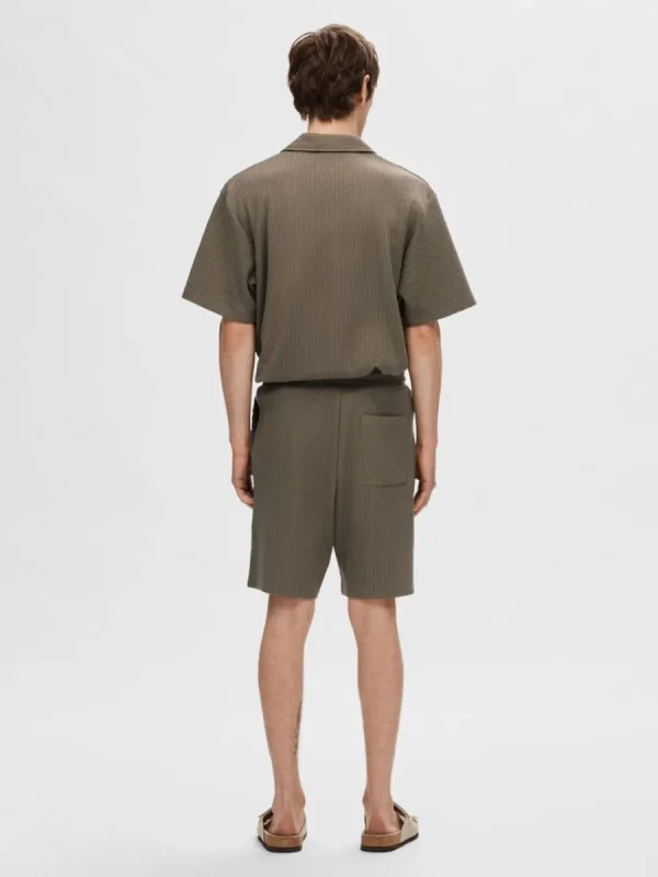 SELECTED VÅFFLAD SHORTS Brown Online