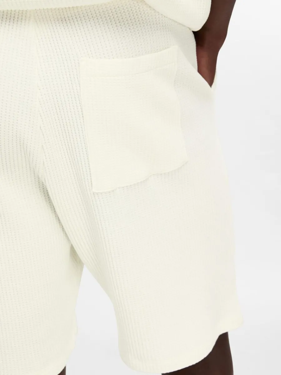 vfflad_shorts_5-1.webp SELECTED VÅFFLAD SHORTS White Cheap