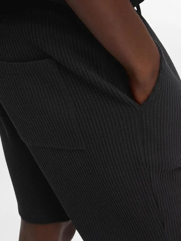 SELECTED VÅFFLAD SHORTS Black Online