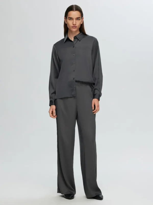 SELECTED VID PASSFORM SATINBYXOR Grey Best Sale