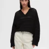 SELECTED VIRKAD STIL TRÖJA Black Cheap