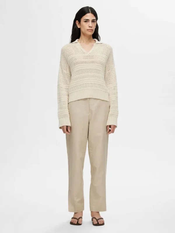 SELECTED VIRKAD STIL TRÖJA Beige Best