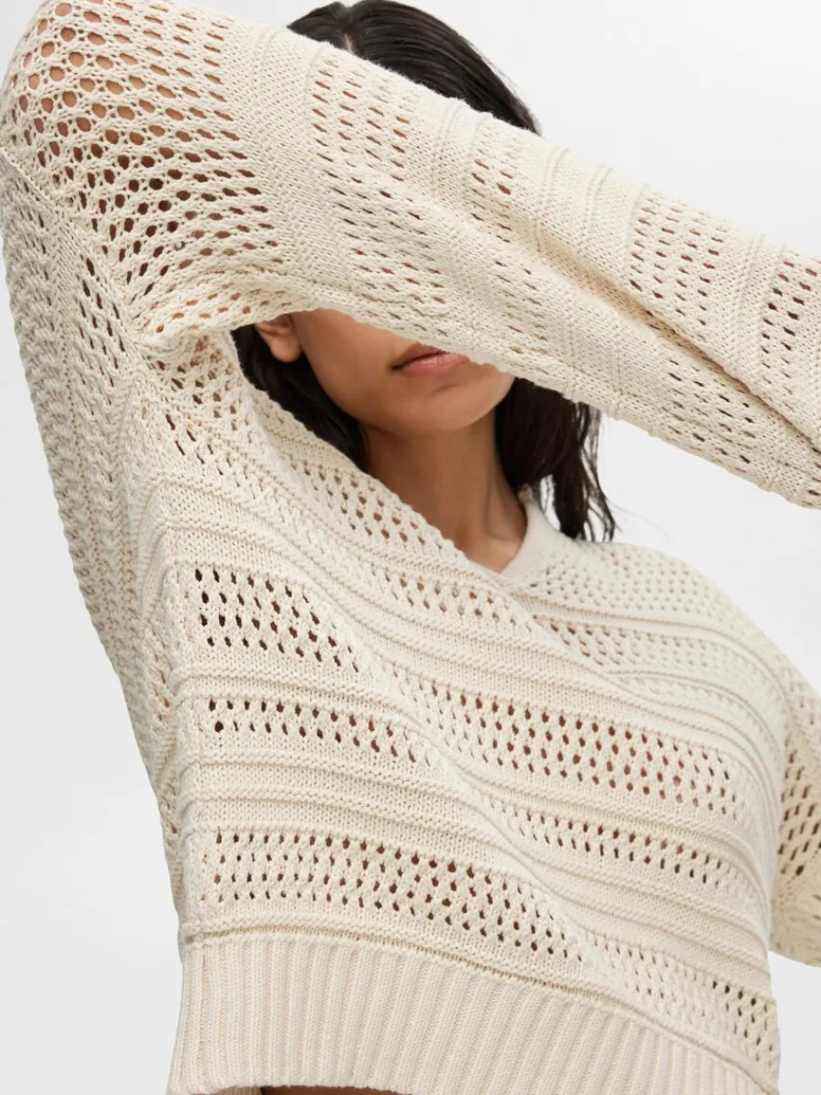 virkad_stil_trja_2.webp SELECTED VIRKAD STIL TRÖJA Beige Best