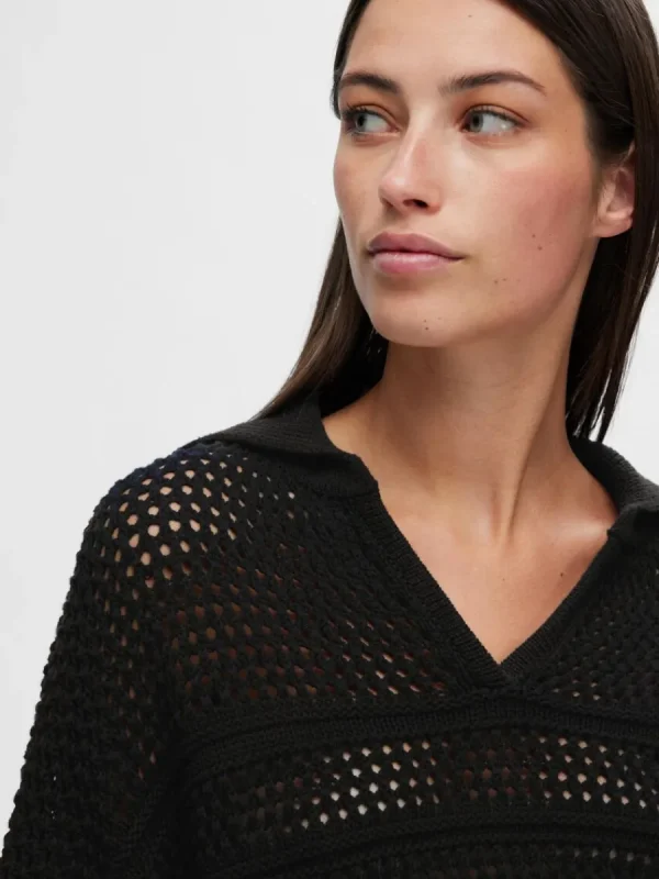 SELECTED VIRKAD STIL TRÖJA Black Cheap