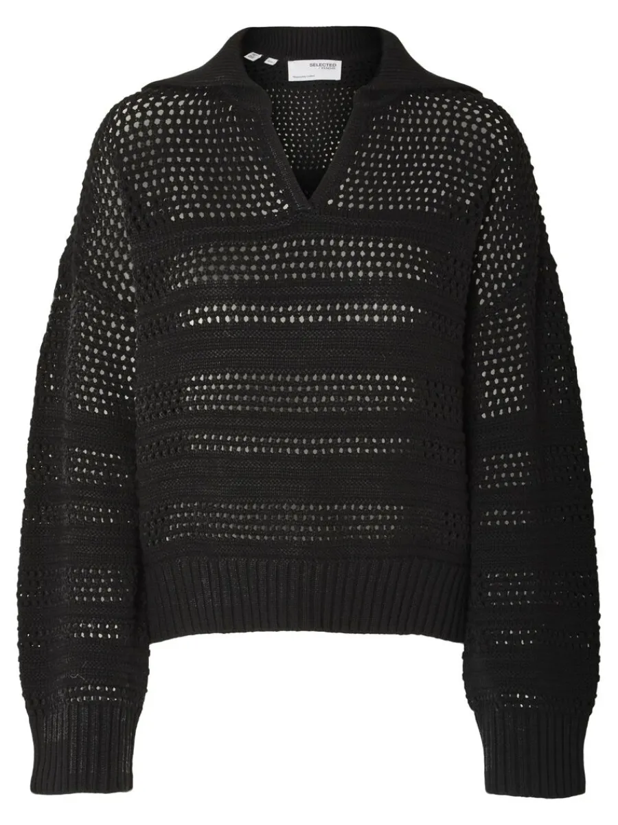 virkad_stil_trja_5-1.webp SELECTED VIRKAD STIL TRÖJA Black Cheap