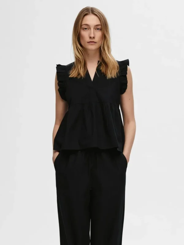 SELECTED VOLANGPRYDD TOPP Black Flash Sale