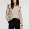 SELECTED VOLANGPRYDD TRÖJA Beige Clearance