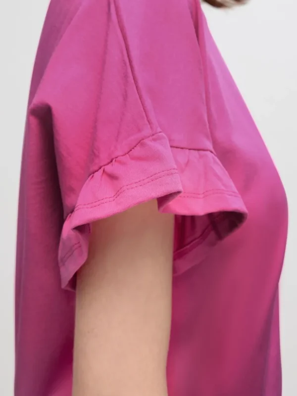 SELECTED VOLANGPRYDD T-SHIRT Pink New