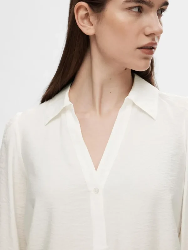 SELECTED V-RINGNING BLUS White Online