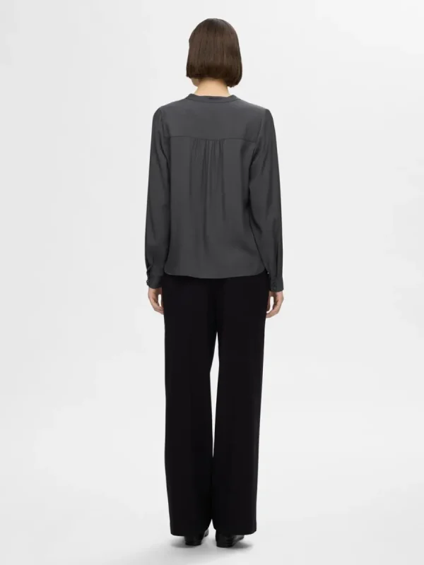 SELECTED V-RINGNING BLUS Grey Sale